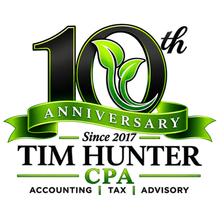 Tim hunter cpa 10 year anniversary logo